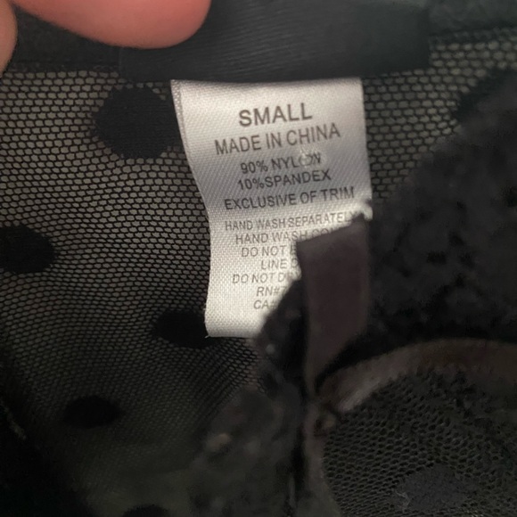 Vintage Rampage Polka-Dot Mesh Top - Picture 3 of 3